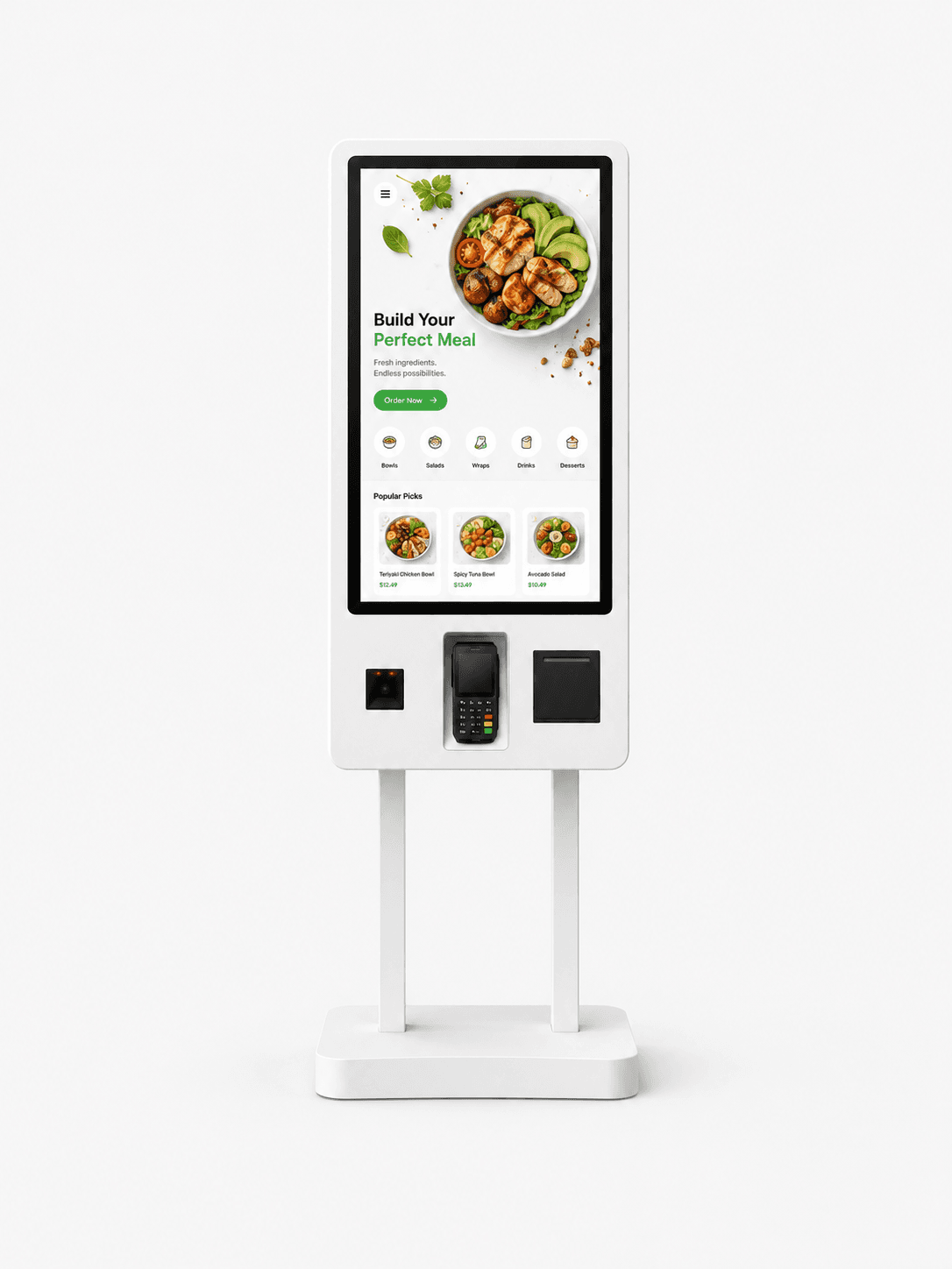 Kiosco WD-SK Android con pantalla táctil capacitiva Full HD y soporte de piso