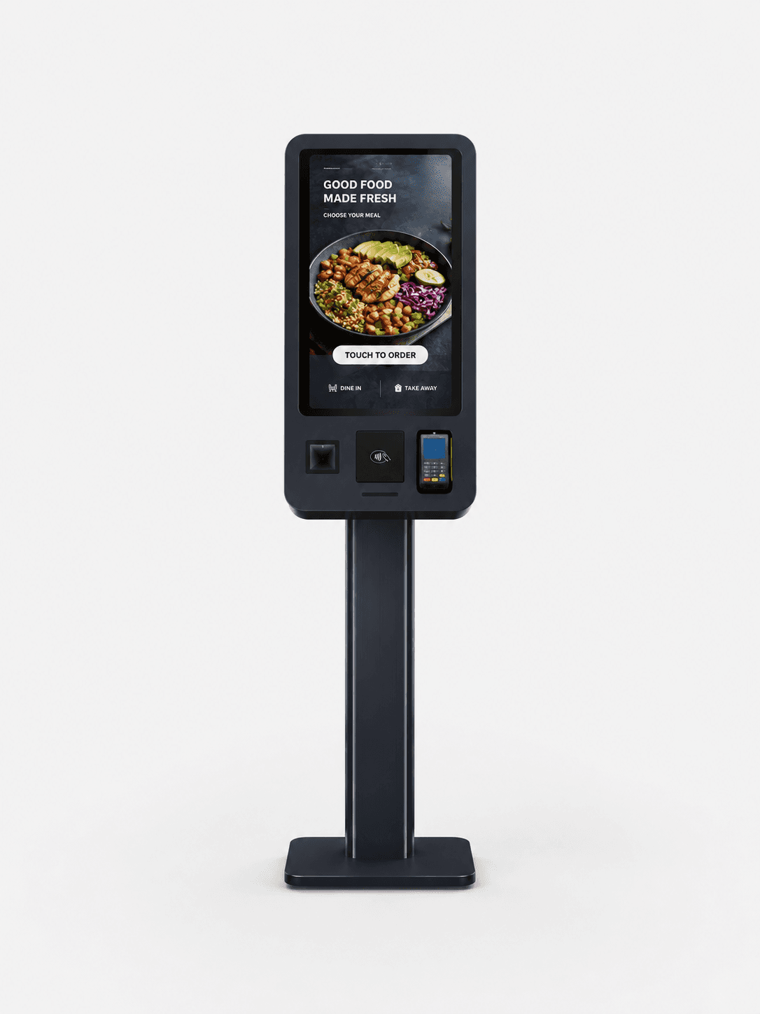 Kiosco DK-D2304 de pedido y pago con pantalla táctil, impresora, NFC y código QR